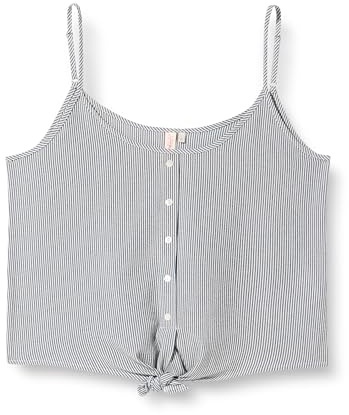 ONLY Onllecey Sl Knot Singlet Noos WVN, White, XL