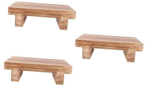 MAGICLULU 3st Nachttisch-tritthocker Küchenhocker Für Kleinkinder Tritthocker Für Die Kinderküche Fußhocker Am Bett Rasierfuß Schuhwechselhocker Heimhocker Erwachsener Hölzern Büro Hochbett