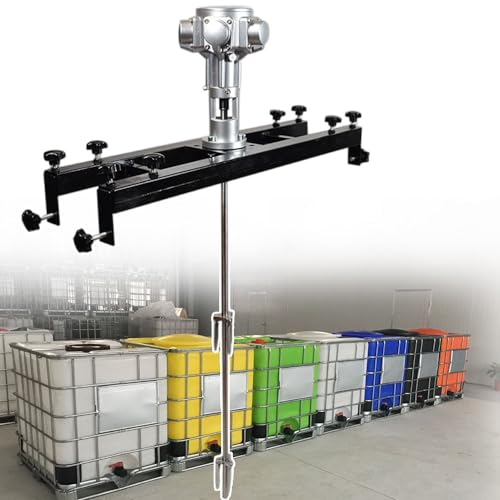 BrightFootBook Pneumatischer Farbmischer, 1000L IBC Luft-Rührwerk mit 75-137cm verstellbarem Aufhänger, Stand-Farbmischer für wasserbasierende Lacke