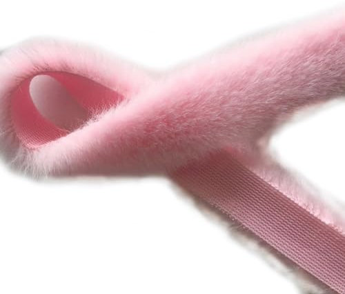 Rockreyoa 5 Stück 1M Kunstfell Bordüre Kunstpelz Band Plüsch Trim Plüschband Dekoband Buntes Kunstpelzbandbesätze für DIY Bastel Requisiten Hausschuhe Pantoffel Kragen Dekoration Rosa 3cm