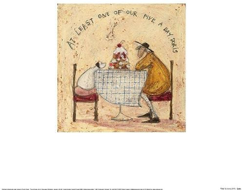 Sam Toft - Poster At Least One Of Our Five A Day Doris (30 cm x 30 cm) (Gelb/Braun)