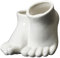 ZHDOKA Kreative Fußförmige Vase, Keramik-Blumenvase, Behälter für Getrocknete Blumen, Einzigartiger Pflanztopf, Desktop-Kunst, Blumenvase für Zuhause, Badezimmer, Wohnzimmer,(Weiß)