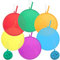Namalu 6 Pcs Round Folding Handheld Fan Portable Japanese Style Summer Foldable Fan for Wedding gift outdoor Games decor Festival Party Favors(Solid Colors,Simple)