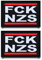2 Stück FCK NZS Lustige Patch Abnehmbare Aufnäher mit Stickerei Taktische Militär Flagge Patch Applikation für Taschen Jacke Weste Kleidung Baseballkappe Rucksäcke Draussen