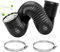 Tuyau d'évacuation d'air flexible en aluminium - Longueur : 3 m - Avec 2 pneus en acier - Pour climatisation, sèche-linge, hotte aspirante