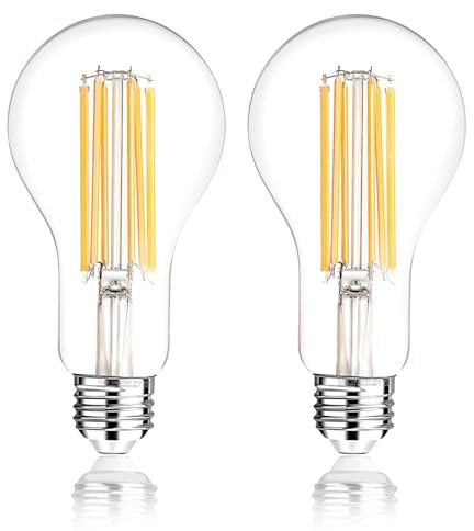 FLSNT Glühbirne E27 Ersetzt 200W, 4000K Kaltweiss LED Leuchtmittel E27, 18W A70 LED Birne E27 Extra Hell 3000 Lumen, Nicht dimmbar, Klar Glas, 2 Stück