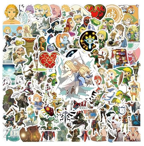 Yoimckay 100PCS Anime Game Aufkleber, Cartoon Vinyl wasserdichte Aufkleber für Wasserflaschen, Laptops, Gepäck, Autos, Fahrräder,Coole Games Sticker Spielaufkleber, für Jugendliche Kinder Erwachsene