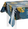 LILENO HOME Tischdecke abwaschbar als Meterware 100x140cm (Schnittkante) in Monstera blau Motiv - Wachstuchtischdecke wasserabweisend ideal als Tischtuch o. Tischläufer für Bierzeltgarnitur