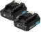 vhbw 2X Akku kompatibel mit Makita DMR108, DF333DSAX6, DS032, DMR202, DMR107 Baustellenradio, DMR110 Werkzeug (2000 mAh, Li-Ion, 12 V)