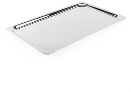 Vogue Heavy Duty St/St - GN 1/1 10mm | Reinforced rim resists warping under high heat, providing commercial suitability for busy professional kitchens.