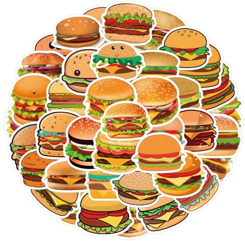 ITOMUFD Hamburger Sticker Set Aufkleber Jugendliche Erwachsene 50 Stück Hamburg Wasserfeste Vinyl Decals Auto Motorräder Fahrrad Skateboard Snowboard Gepäck Laptop Koffer Helm Motorrad Computer