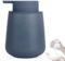 Bosilunlife Seifenspender Schaum Spülmittelspender Matt Seifespender mit Schaum Pumpenkopf, Nachfüllbarer Keramik Schaumseifenspender Soap Dispenser für Küche, Bad | Blau, 350 ml