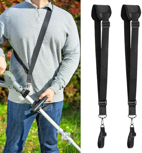 yotutun 2 Stück Schultergurt Tragegurt für Motorsense, Verstellbarer Universal Laubbläser Haltegurt Nylon Motorsense Gurt für Freischneider Rasentrimmer Schneidschutz Jäter