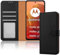 iCatchy Case for Motorola Moto G15 / Moto G05 / Moto E15 Case Leather Wallet Book Stand View Magnetic Protect RFID Blocking Cover compatible with Motorola G15 / E15 / G05 Phone Cover (Black)
