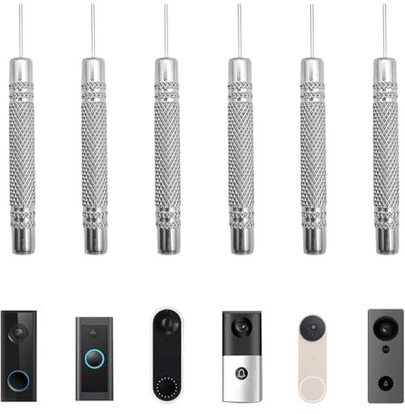 6 Pack Doorbell Removal Pin Ring Doorbell Removal Tool Release Key Security Removal Tool Replacement Ring Doorbell Accessories Compatible with Eufy Nest Google Video Doorbell