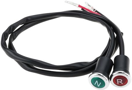 VGOL 2 Luces Indicadoras de Marcha Atrás Neutra para Motocicleta de 12 V CC para Vehículos Todo Terreno de 90 125 150 200 Y 300 CC Luz Roja Y Verde.