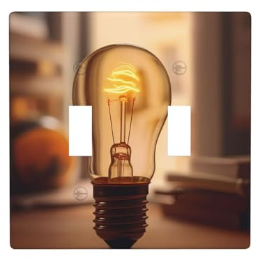 Phayah Calda lampadina modello doppio interruttore luce piastra di copertura decorativo parete piastra doppia interruttore luce copertura