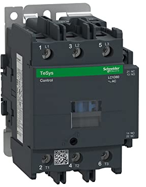 Schneider Electric, TeSys D contactor - 3P(3 NO) - AC-3 - <= 440 V 80 A - 240 V AC 50/60 Hz coil, LC1D80U7