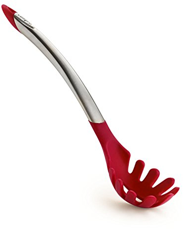Cuisipro 7112512 Spaghetti Server, Stainless Steel, Red