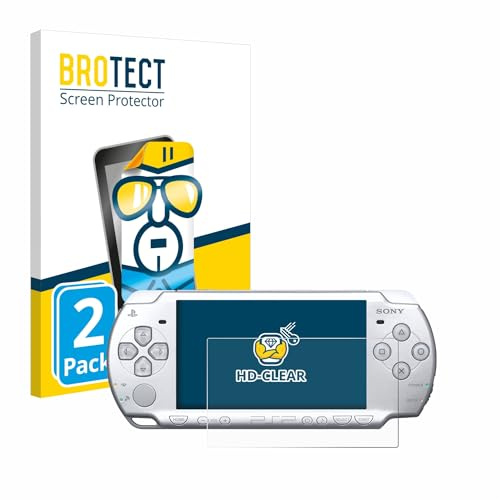 BROTECT Schutzfolie für Sony PSP 2004 | 2 Stück Transparenter Displayschutz Made in Germany Klare Displayschutz-Folie Clear Einfache Montage Case-Friendly