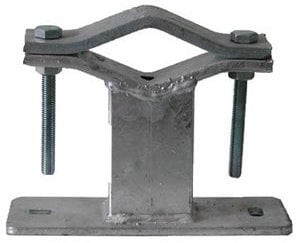 ZANCA A MURO PER PALO ANTENNA (per pali ø 40÷75 mm Sp orgenza 10 cm)