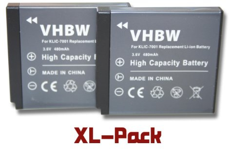 vhbw 2x Battery compatible with Hitachi SB-360, PB-360T, DZ-HV584E Camera DSLR (650mAh, 3.6 V, Li-Ion)