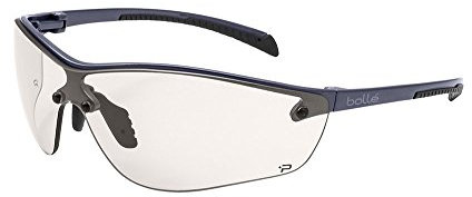 Bolle Safety Silium+ Safety Glasses, Dark Gunmetal Frame, Light Amber Lenses (40239)