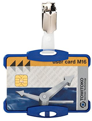 Durable Duo Security Pass Holder 54 x 85 mm Blue | Holds Up to 2 ID/Security Cards | Pack of 25 | Ideal for Holding Swipe Cards, ID Cards, etc.