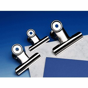 WEDO 12 x Briefklemmer 75mm Chrom