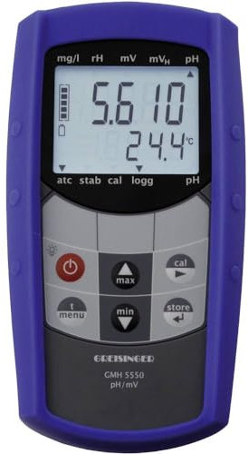 Greisinger Kombiniertes Messgerät GMH 5550, pH Redox (ORP) 2.00-16.00 pH-Werk kalibriert