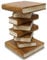 Oriental Galerie Bücherhocker Hocker Holzhocker Beistelltisch Nachttisch Buch Stapel 50cm Holz Akazie Hellbraun Creme Inkl. Südostasien Bildband als PDF Datei