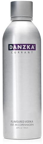 DANZKA Currant Premium Vodka, 40% vol., Aluminiumflasche, 1 L | 6-stufig destilliert mit 100% Korn und nordischem Wasser, Ideal pur oder als Cocktailbasis, Schnelleres Kühlen dank Aluminium