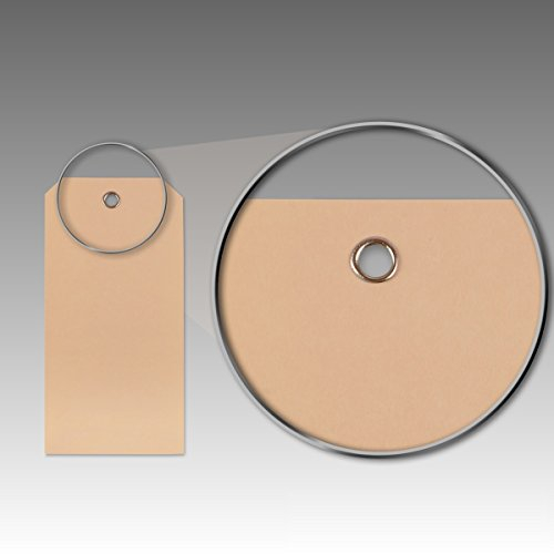 1000 Kartonetiketten Warenanhänger 60x120 mm 5223015 Stückwarenanhänger Hängeetiketten Anhängeetiketten mit Metallöse