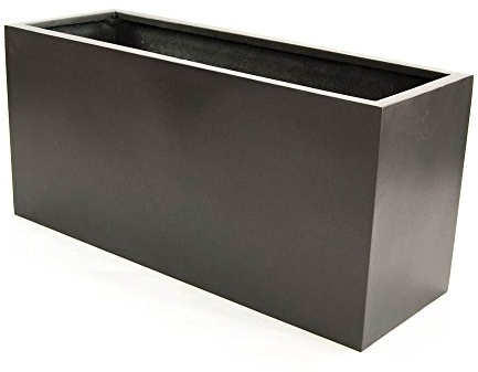 Elegant Einrichten Pflanztrog Pflanzkübel anthrazit metallic 120x50x55cm