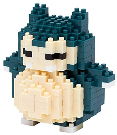 Nanoblocks NBPM012 Pokemon Snorlax, Bandai, Braun