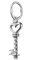NKlaus Pendentif Argent massif 925 Clé Cœur Orthodoxe Femme Enfant 6291