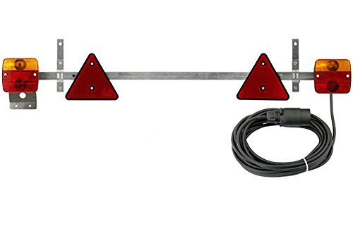 Stangenleuchte Anhänger-Rückleuchte mit Kabel, für Straßenverkehr zugelassen, 7,5m Kabel, Stecker 7-polig, Anhängerbeleuchtung mit ausziehbarer Teleskopstange, Traversenleuchte