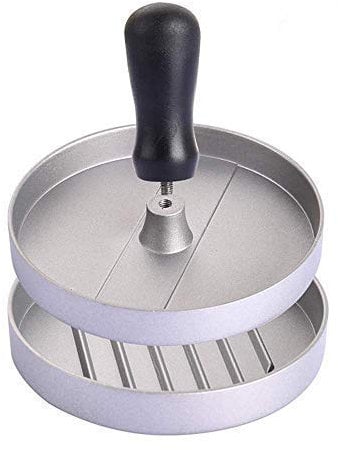 Burgerpresse, Bi-Komfort Pastetchenpresse, Patty Maker, Pattyform, aus Aluminium-Druckguss, lebensmittelecht und antihaftbeschichtet, ideal zum Pressen von Pastetchen und als Mini-Pfanne