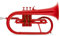 Classic Cantabile MardiBrass ABS Kunststoff Flügelhorn - Perinet-Ventile - 600g leicht - Bohrung: 11,5 mm - inkl. Mundstück und Gigbag - rot