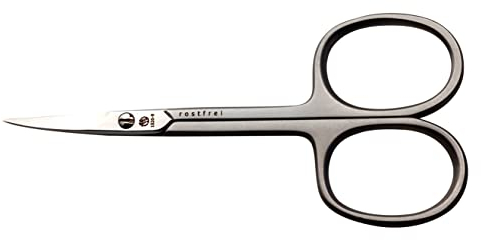 Sonnenschein by Hans Kniebes – gebogene Hautschere – extra präzise, robuste Nagelhautschere – rostfreier Edelstahl – edelmattiert