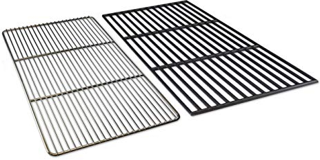 GRILLROSTPROFI Grillrost Ersatz für Weber Spirit E310 / E 320 Edelstahl-Gusseisen 44,4 x 30 cm