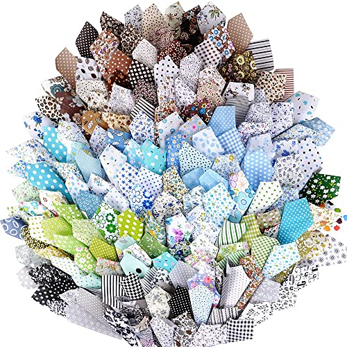 MEJOSER 200 stück 100% Baumwolle Patchwork Stoffe Paket 10 * 10cm Baumwollstoff Set Stoffreste zum Nähen Stoffpaket Baumwolle Quadrate Baumwolltuch mit verschiedenen Mustern
