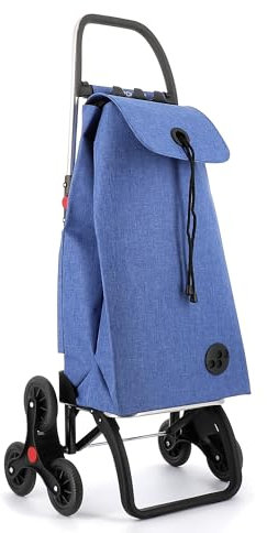 Carro Rolser I-MAX Tweed 6 Ruedas Sube Escaleras Plegable - Azul