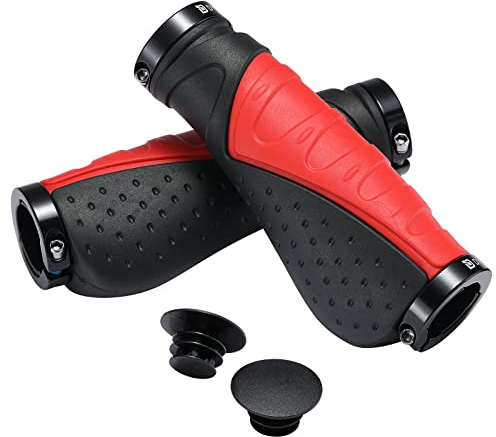 Dymoece Fahrrad Griffe Ergonomisch,Mountainbike Lenker Griffe Dual Lock-on Lenker Griffe für MTB, BMX,Downhill,E-Bike,Mountain,Straßen,Cityrad Rennrad und Faltrad