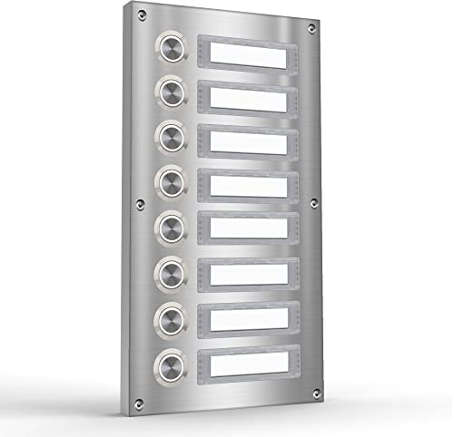 Aufputz Türklingel Edelstahl Aufputzklingel Mehrfamilien Klingeltableau Mehrfamilienhaus (8-Familien)