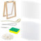 WANDIC Kit de fabricación de papel de madera hecho a mano con molde, paño de malla, pulpa y esponja – A6