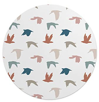 Questo Casa, Tapis de Souris Rond imprimé numérique avec Fond antidérapant pour Bureau et Maison Diamètre 22 cm