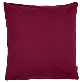beties BasicSoft Kissenhülle ca. 80x80 cm 100% Baumwolle Jersey Kissenbezug Kopfkissenbezug - rhododentron-rot