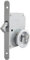 bricoleva.it Kit de cerradura para puerta corredera con roseta redonda con llave, manija con cerradura para puerta corredera (color cromo satinado)