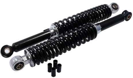 2EXTREME Stoßdämpfer Federbein Set 340mm M8 M10 schwarz universal kompatibel für Moped Schaltmoped Mofa